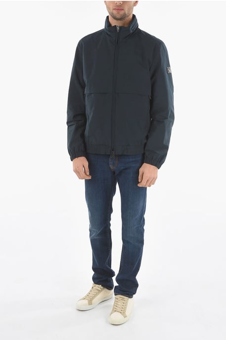 Afneembare capuchon MALLARD windjack met maxi-P in blauw - Image 4