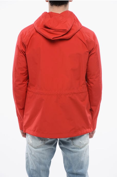 GTX-windjack met capuchon en handige zakken in rood - Image 2