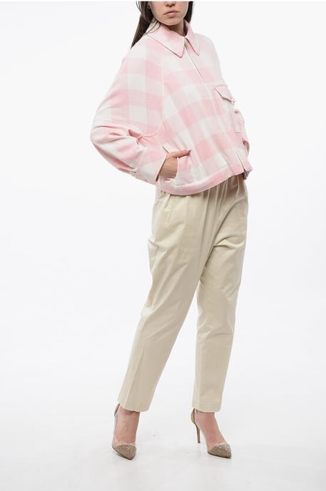 ARCHIEF Buffalo Checked TIMBER SUMMER Overshirt met Voorkant in Bianco, Rosa - Image 4