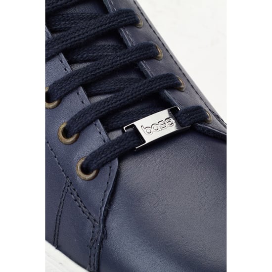 Base London Tucker leren herenschoenen in marineblauw - Image 6