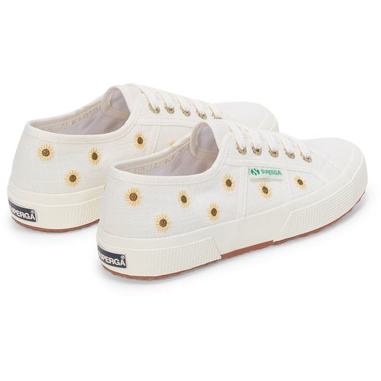 Superga Embroidery Linen Sunflower Linnen Dames Sneakers In Het Wit - Image 2
