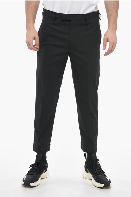 Slim Fit JAMIE Chino-broek met enkelritsen in zwart - Image 1