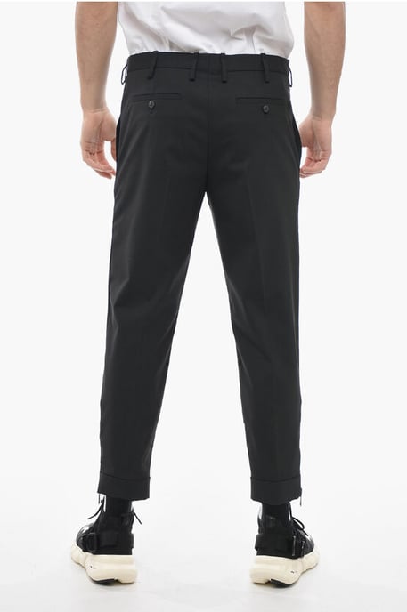 Slim Fit JAMIE Chino-broek met enkelritsen in zwart - Image 2