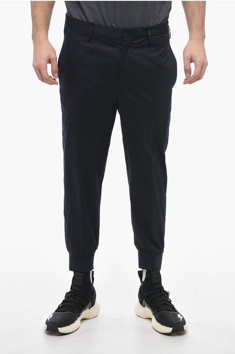 Low-rise slim fit JACK-broek met manchetten in blauw - Image 1