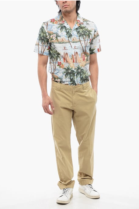 Hoge taille chinobroek in beige - Image 4