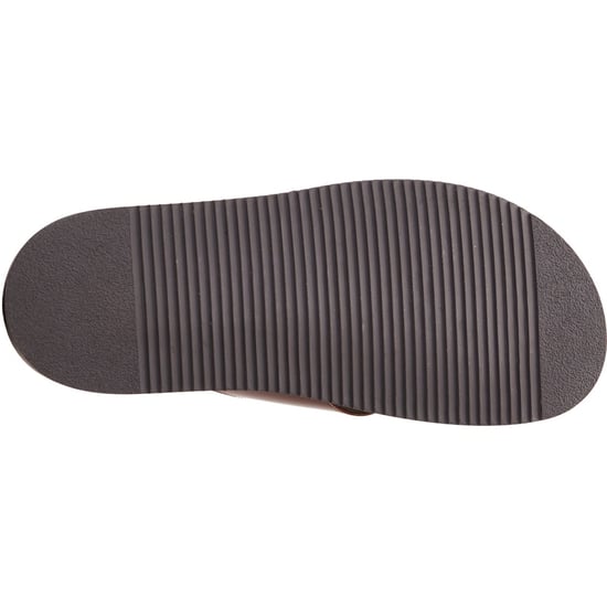 Base London Webb Leren Heren Sandalen In Gebrand Bruin - Image 3