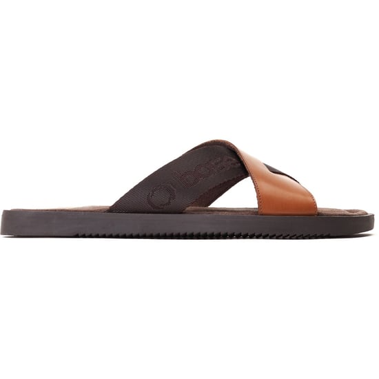 Base London Webb Leren Heren Sandalen In Verbrande Bruine Kleur - Image 5