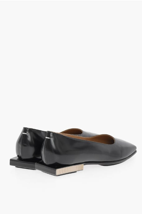 MM22 Lakleer ballerina's met vierkante hak in zwart - Image 2