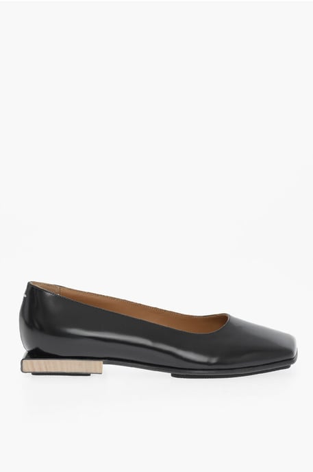 MM22 Lakleer ballerina's met vierkante hak in zwart - Image 3