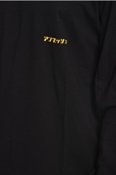 Turtleneck SOLAR POWER katoenen T-shirt in zwart - Image 3