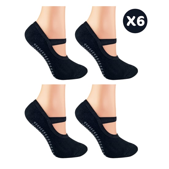 6-Pack Dames Antislip Yogasokken Met Bandjes - Image 1