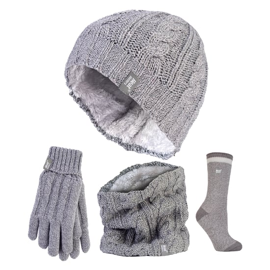 Dames Thermisch Wintersportset - Muts, Handschoenen, Nekwarmer & Draaikolven Sokken - Image 1