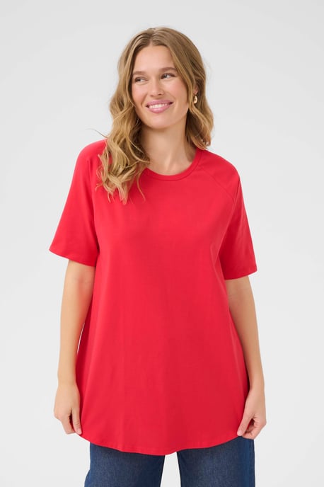 Gebreide tuniek A-shape red - Image 3