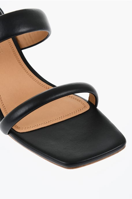 Leren SPRING sandalen met standaardhak van 6 cm in zwart - Image 4