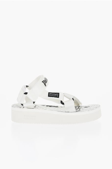 SUICOKE Logoed Fabric Sandalen in Wit - Image 3