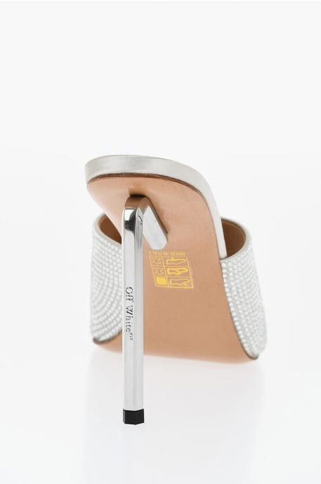 ALLEN Open Teen Muiltjes met Strass 10 cm in Grijs - Image 2