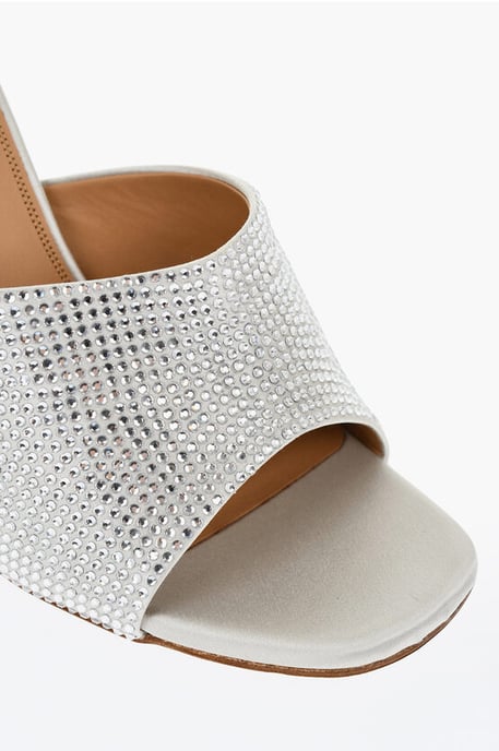 ALLEN Open Teen Muiltjes met Strass 10 cm in Grijs - Image 4