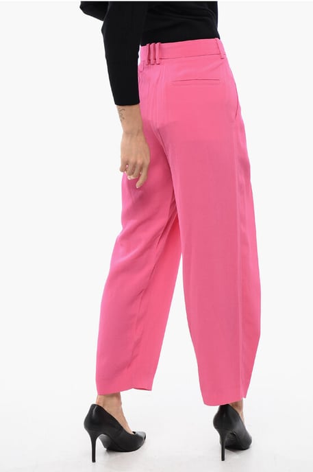 Tapered fit hoge taille broek in roze - Image 4