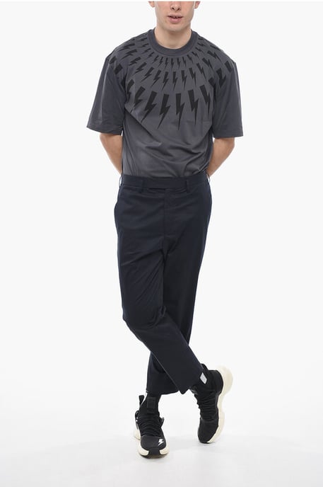 Slim Fit JAMIE-broek met riemlussen in blauw - Image 4