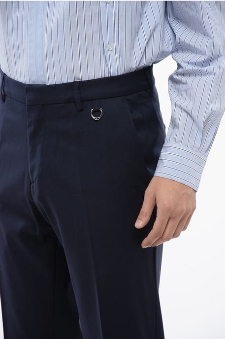 MOTINO-broek van wolmix in blauw - Image 2