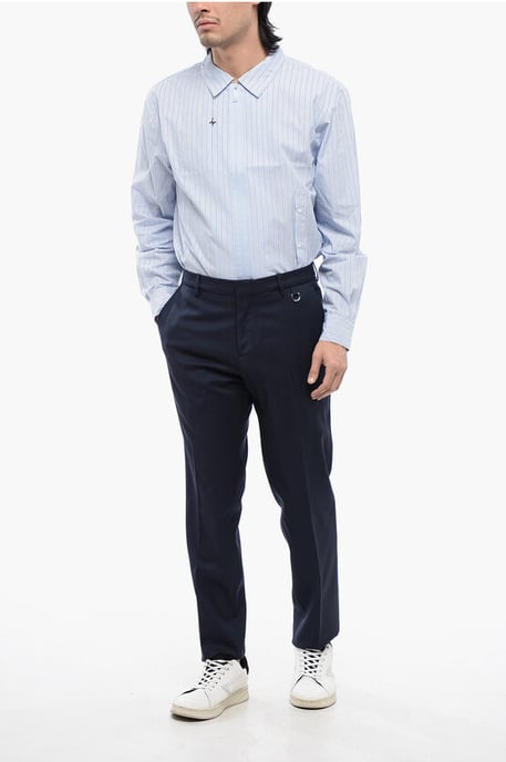 MOTINO-broek van wolmix in blauw - Image 3