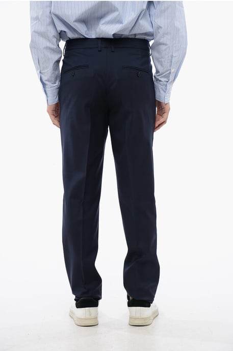 MOTINO-broek van wolmix in blauw - Image 4