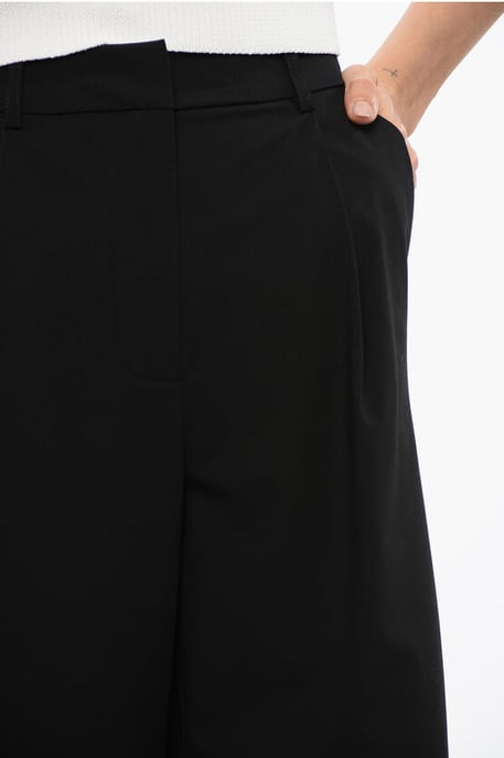 Rechte DRUMMOND-broek met plooien in zwart - Image 3