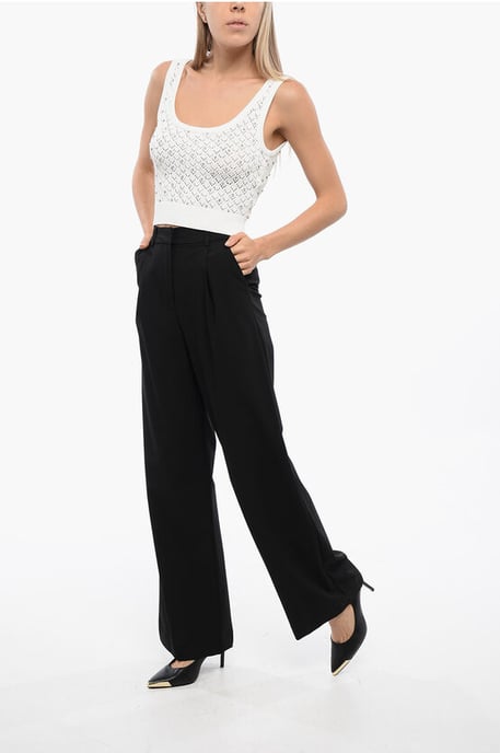 Rechte DRUMMOND-broek met plooien in zwart - Image 4
