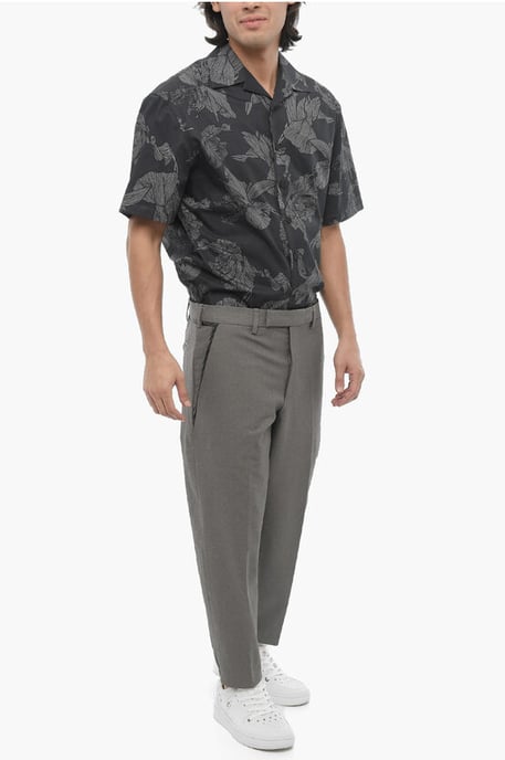 Regular Fit Slim Fit Broek met Riemlussen in Grijs - Image 3