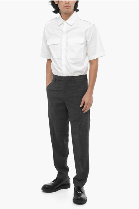 Districk Checked Slim Fit Broek in Grijs - Image 3