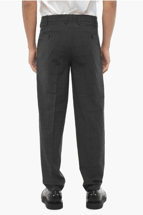 Districk Checked Slim Fit Broek in Grijs - Image 4