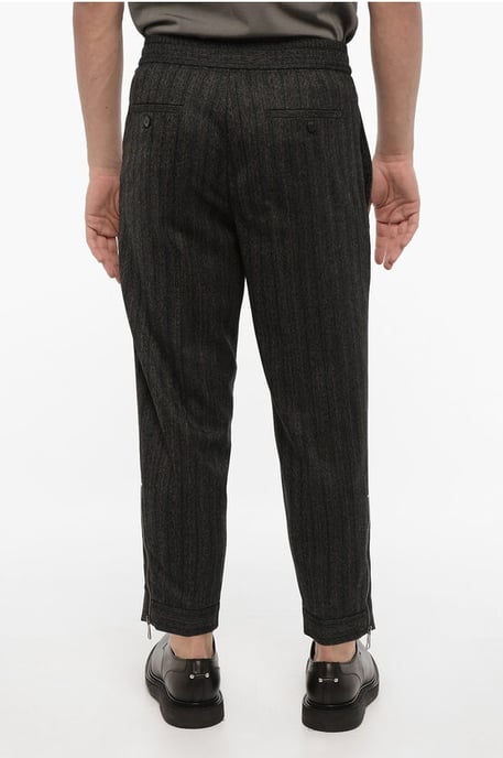 Slim fit casual broek van maagdelijke wol in grijs - Image 2