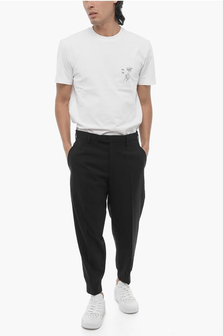 Laag getailleerde slim fit JACK-broek met manchetten in middernachtblauw - Image 4