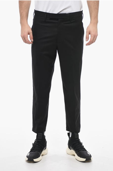JAMIE-broek met normale taille en slanke pasvorm in zwart - Image 1