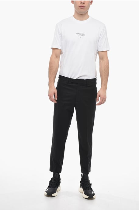 JAMIE-broek met normale taille en slanke pasvorm in zwart - Image 4