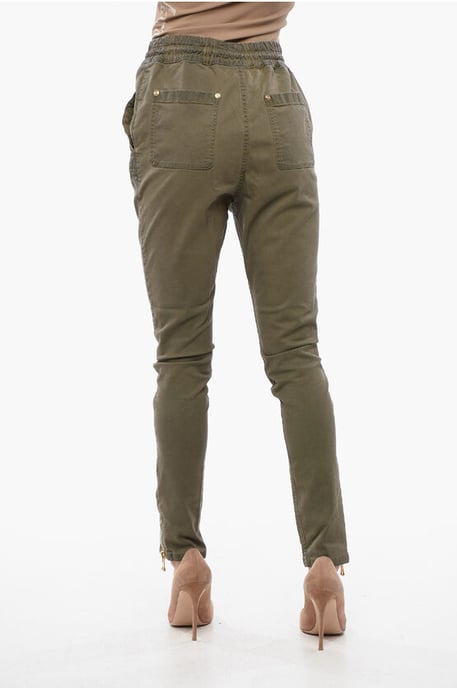 Jodhpurbroek met gewatteerde inzetstukken in groen - Image 2