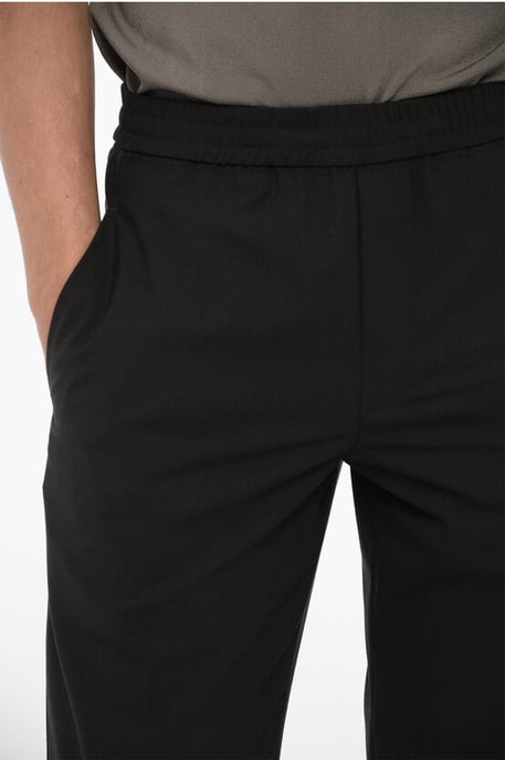 Slim Fit Broek met Enkelrits in Zwart - Image 4