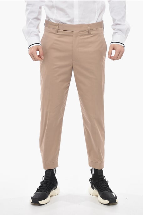 Slim Fit BARRETT METAL-broek met verstelbare enkels in bruin - Image 1