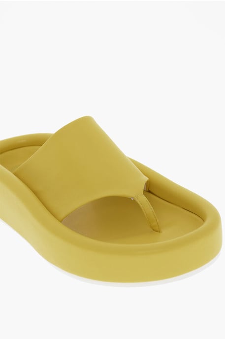 MM6 Kunstleren Teenslippers in Geel - Image 4