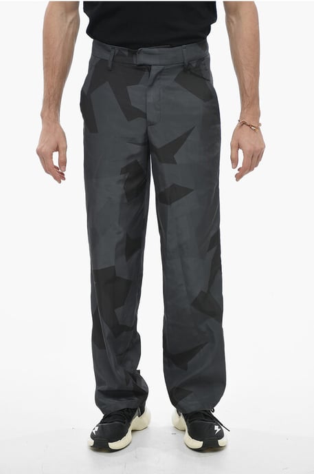 Losse camouflage LIAM-broek in zwart, grijs - Image 1