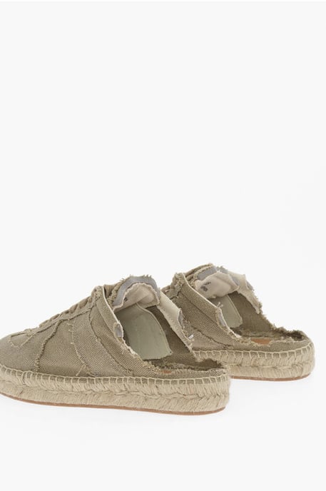 MM22 Open Back Katoenen Lage Sneakers in Groen - Image 2