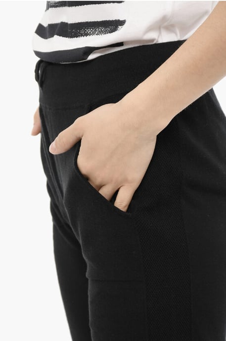 Katoenen ZOMER legging met zijmesh in zwart - Image 3
