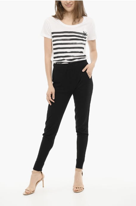 Katoenen ZOMER legging met zijmesh in zwart - Image 4