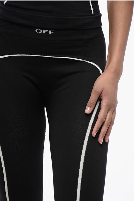 Naadloze legging van stretchnylon in zwart - Image 3