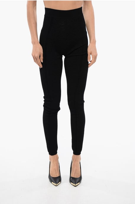 Opengebreide legging met hoge taille - Image 1
