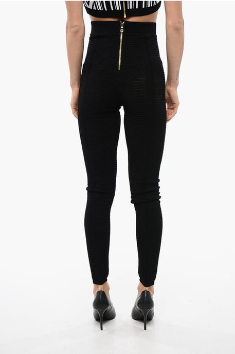 Opengebreide legging met hoge taille - Image 2
