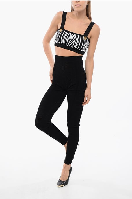 Opengebreide legging met hoge taille - Image 4