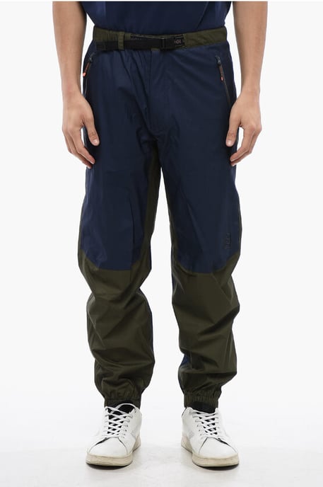 Tweekleurige SPRINGER-broek in Blu, Verde - Image 1