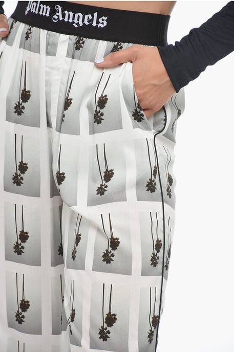 MIRAGE pyjamabroek met all-over logo in zwart en wit - Image 3