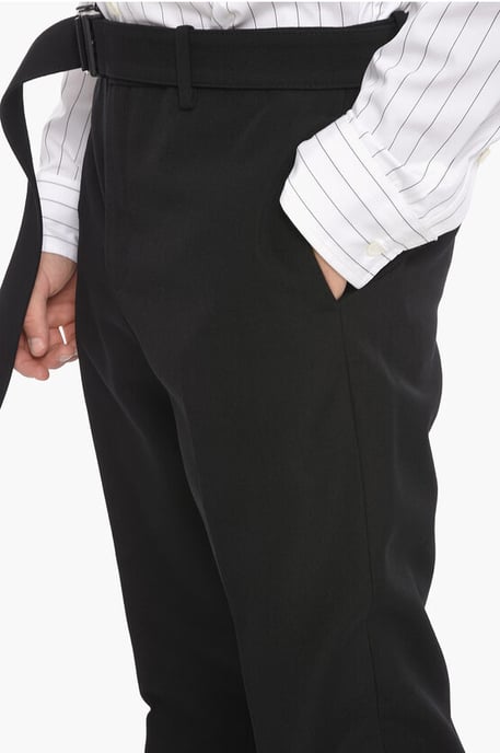 SEIZOENSGEBONDEN Broek met Gesp en DROGE Wollen Broek in Zwart - Image 3